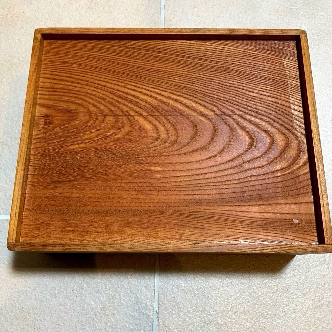 未使用　木製　ケヤキ　欅　木箱