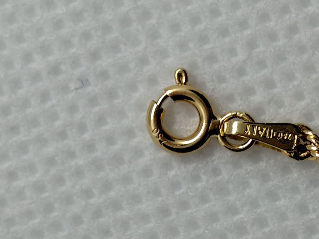 【GSTV】 K18 YG ロープチェーン ブレスレット