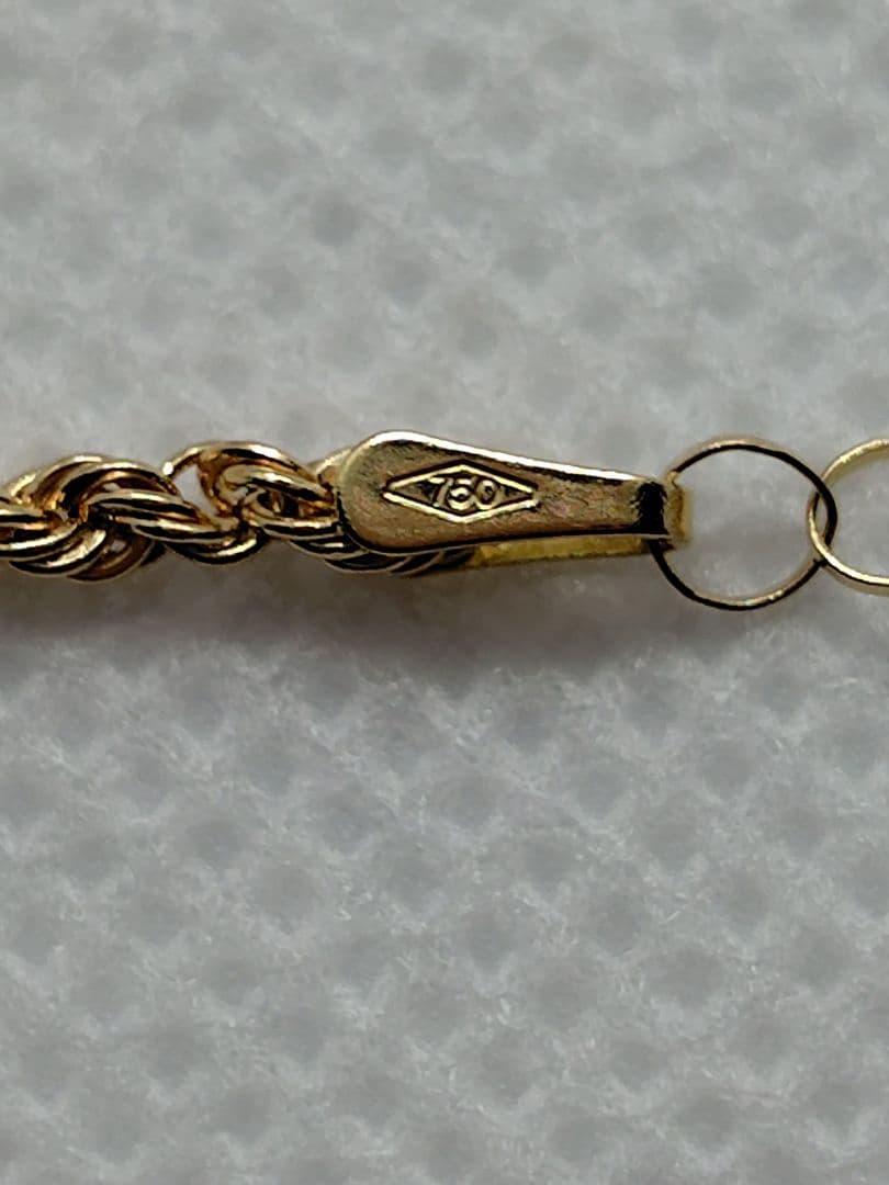 【GSTV】 K18 YG ロープチェーン ブレスレット