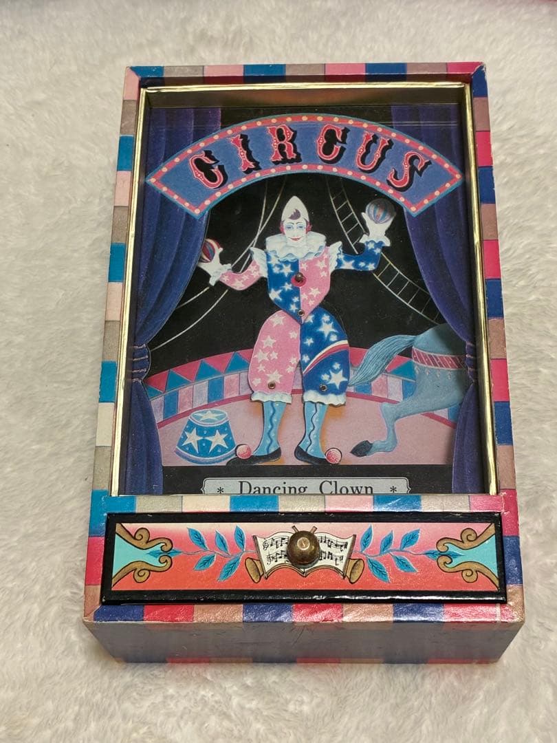 サンキョー オルゴール ピエロ サーカス サイン入り