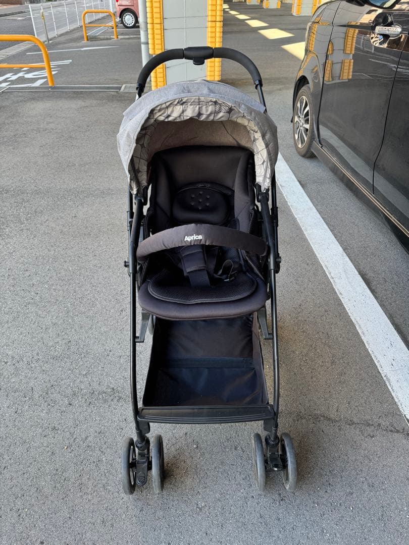 Aprica ベビーカー ルンルンゴー グレー
