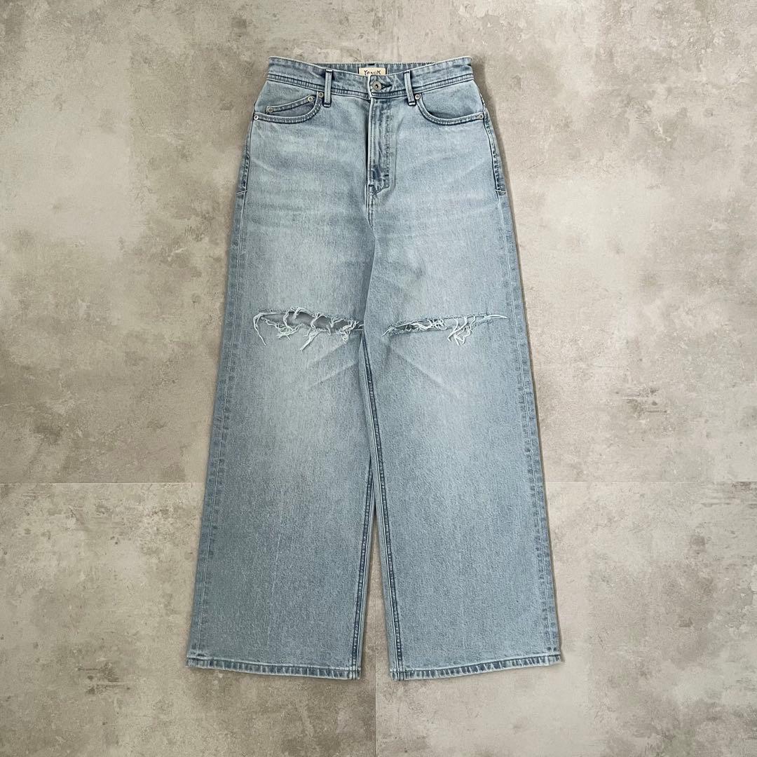 樋口かほり × YANUK ヤヌーク クラッシュワイドデニム 24