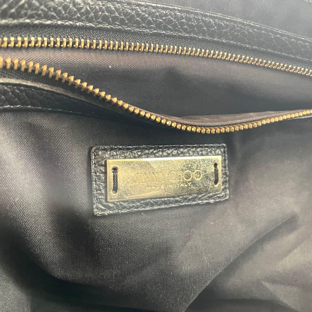 【極美品】ジミーチュウ　トートバッグ　エンボス　ピムリコ　レザー　黒　A4可