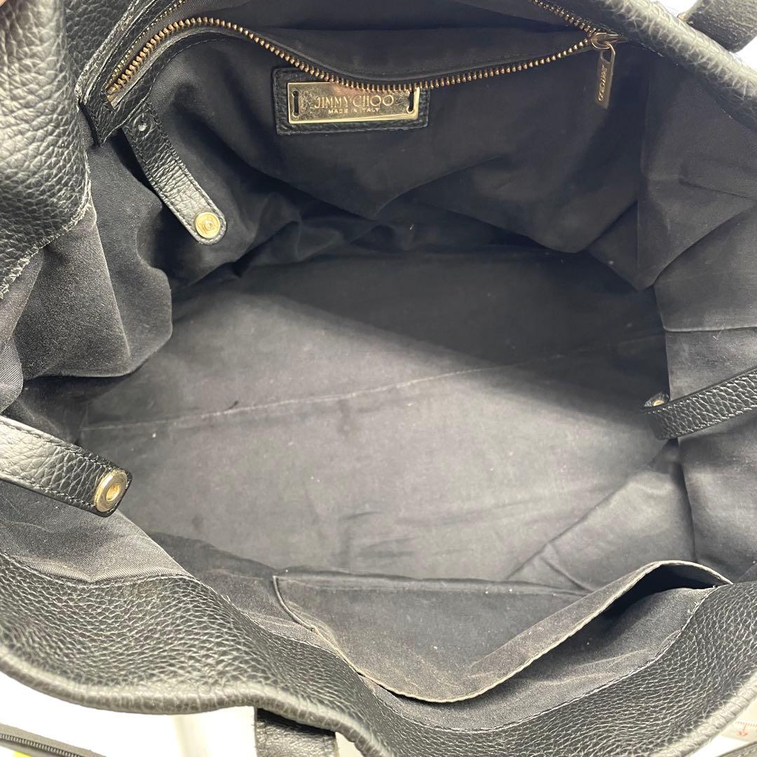 【極美品】ジミーチュウ　トートバッグ　エンボス　ピムリコ　レザー　黒　A4可