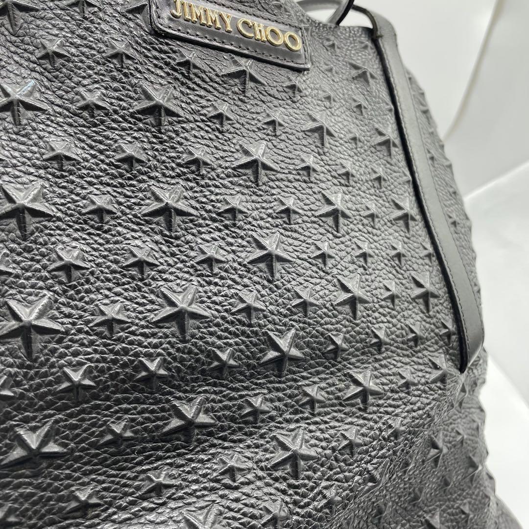 【極美品】ジミーチュウ　トートバッグ　エンボス　ピムリコ　レザー　黒　A4可