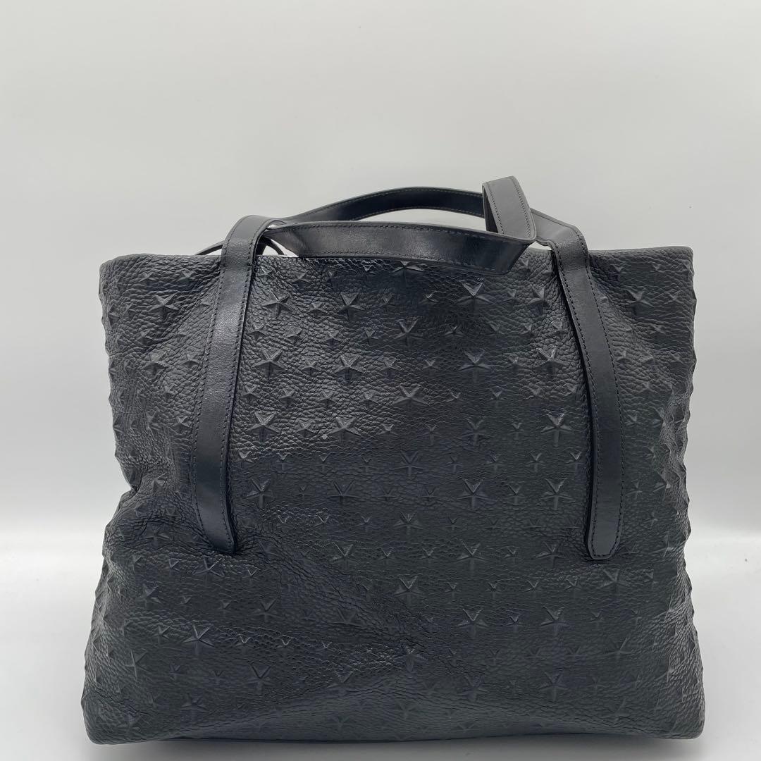 【極美品】ジミーチュウ　トートバッグ　エンボス　ピムリコ　レザー　黒　A4可