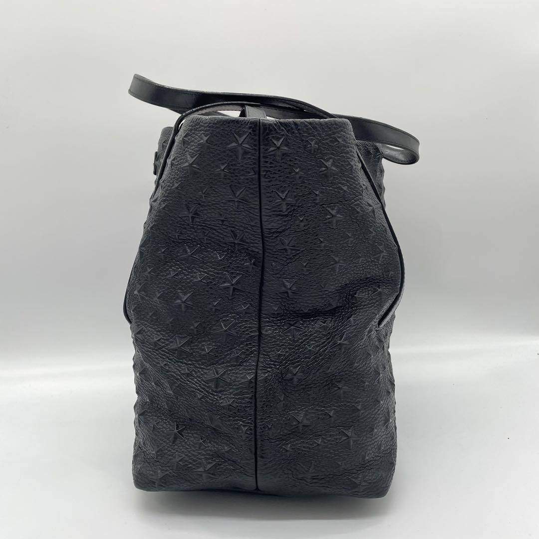 【極美品】ジミーチュウ　トートバッグ　エンボス　ピムリコ　レザー　黒　A4可