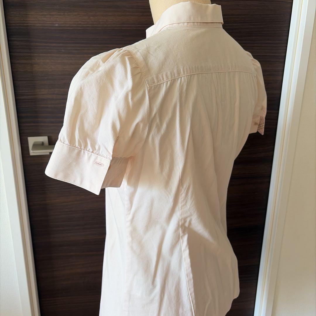 バーバリー フリルギャザー 半袖ブラウス