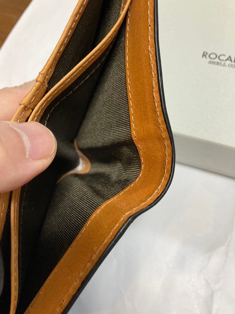 【未使用新品】ロカド シェルコードバン 二つ折り財布 ブラック 箱付き