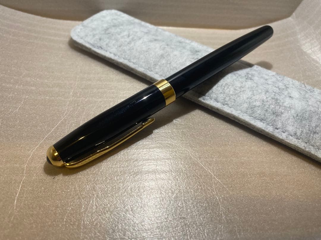 黒い万年筆 ペン先 ケース付き
