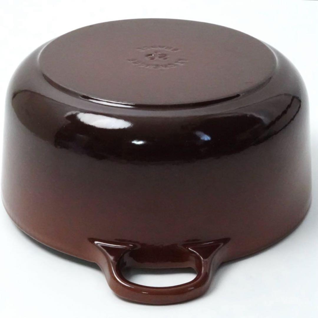【美品】LE CREUSET　ココット ロンド チェスナット　20cm
