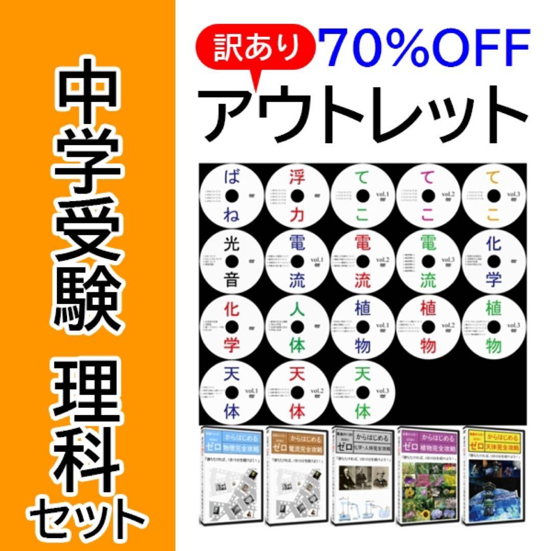 1*2様 【サントップアウトレット】暗記カードと相性抜群！中学受験理科セットDV