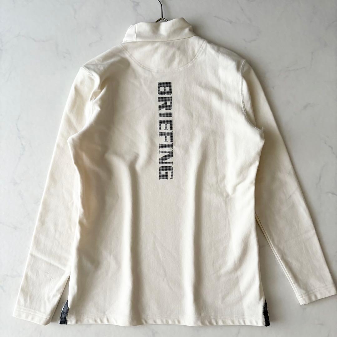 【最終価格】BRIEFING モックネック 裏起毛 ホワイト ゴルフレディース