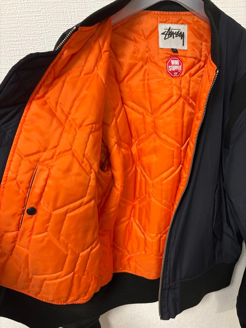 最安値Stüssy ブラック MA-1ジャケット XL WINDSTOPPER