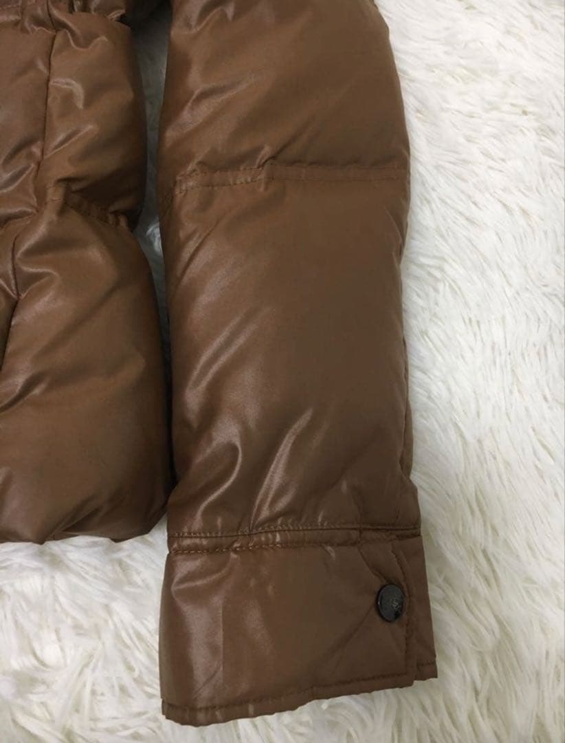 バーバリーブルーレーベル　ダウンジャケット　ラクーンファー　茶色　Mサイズ