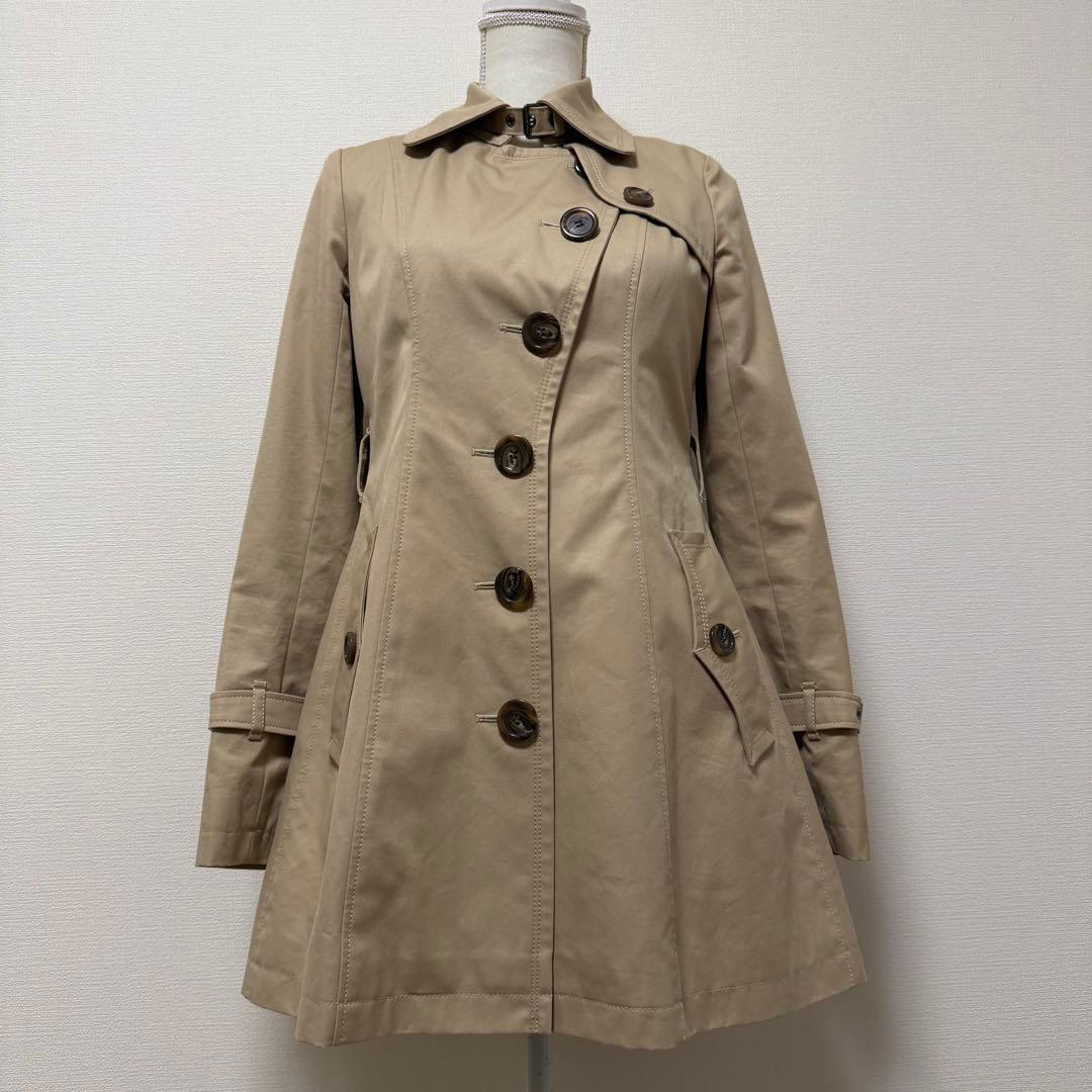 バーバリーブルーレーベル　トレンチコート　ライナー付　ノバチェック　ベージュ　L