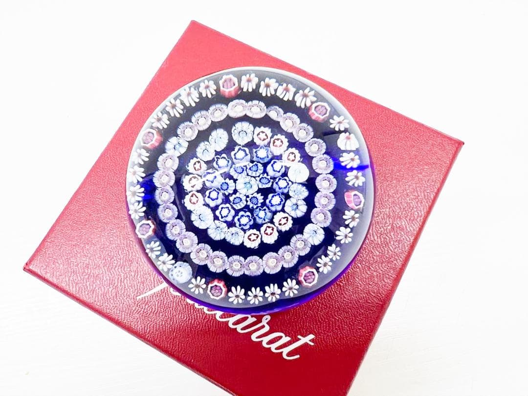 レア　美品　バカラ　ミルフォリ　1997B　ペーパーウエイト　置物　フラワー