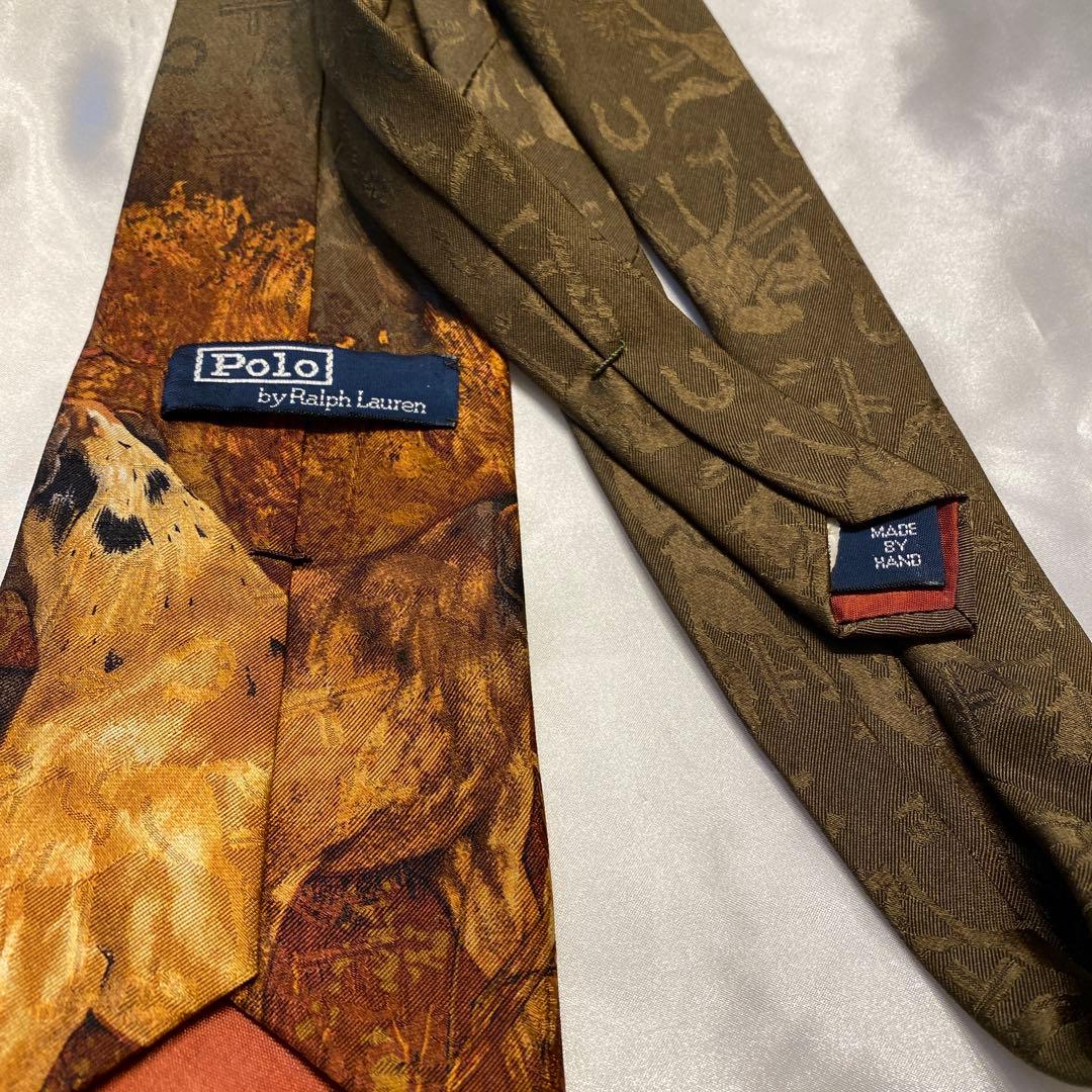 Polo by Ralph Lauren ラルフローレン　傑作　シルクネクタイ
