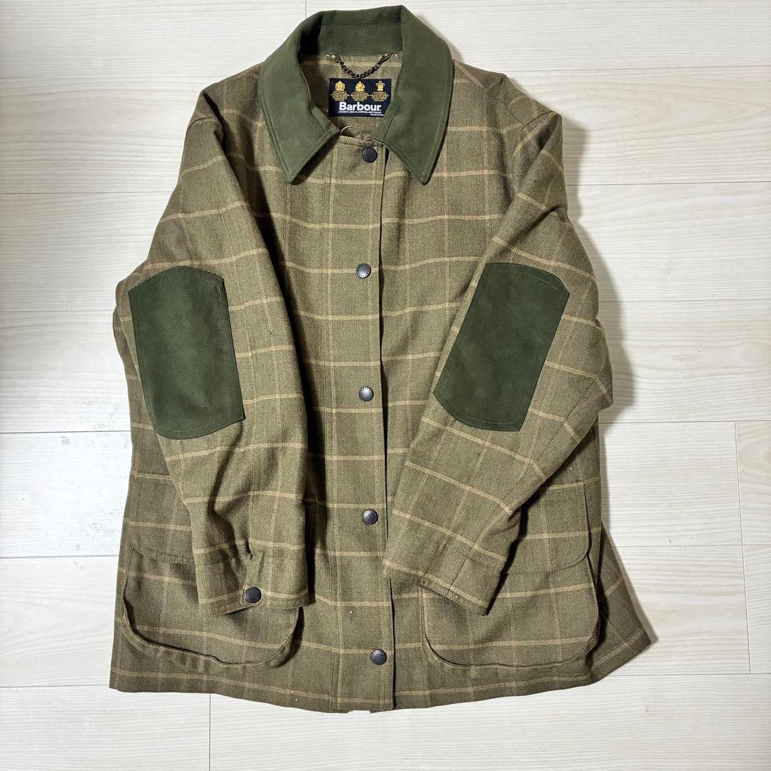 【Barbour】 激レア バブアーWEIGHT TWEED チェック柄オリーブ
