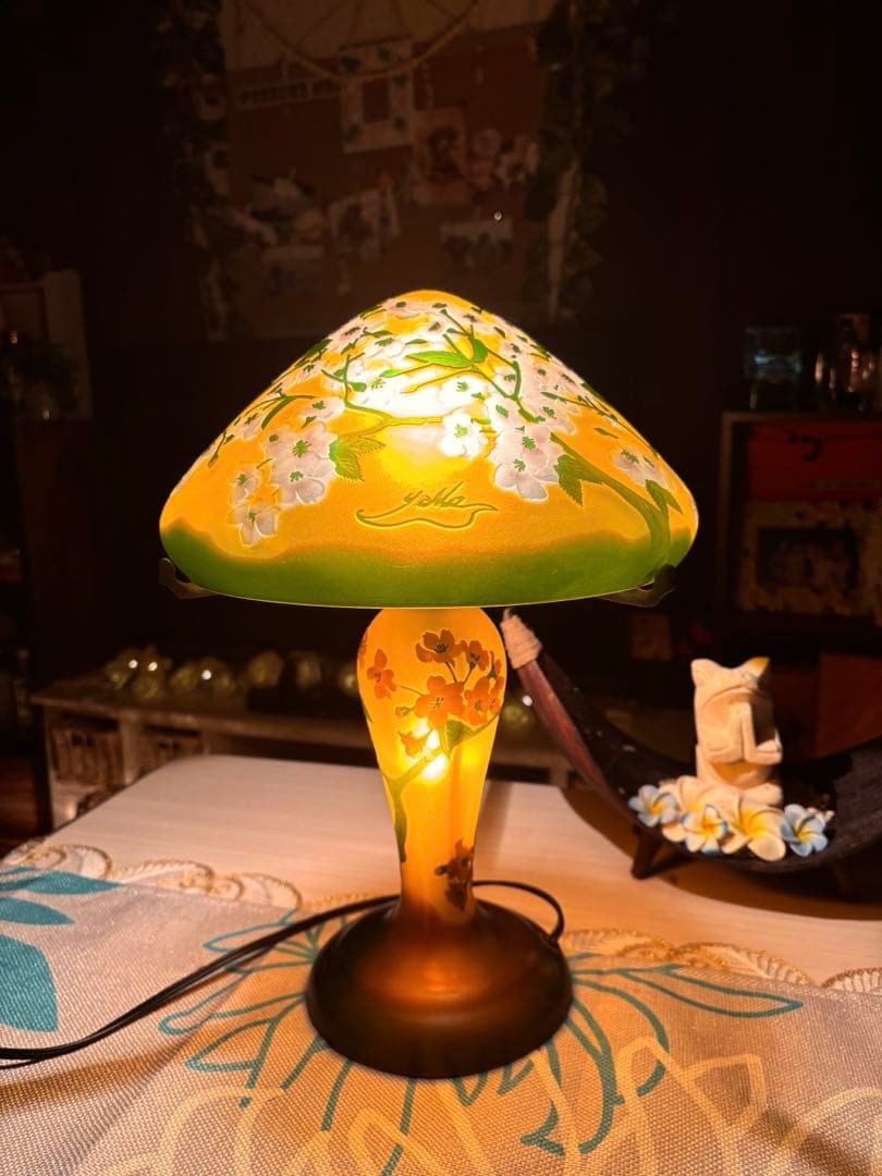 レア傘人気キノコ型✳︎ガレ風スタンドライト　　フロアライト桜模様⭐︎