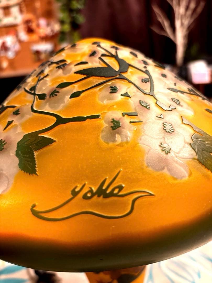 レア傘人気キノコ型✳︎ガレ風スタンドライト　　フロアライト桜模様⭐︎