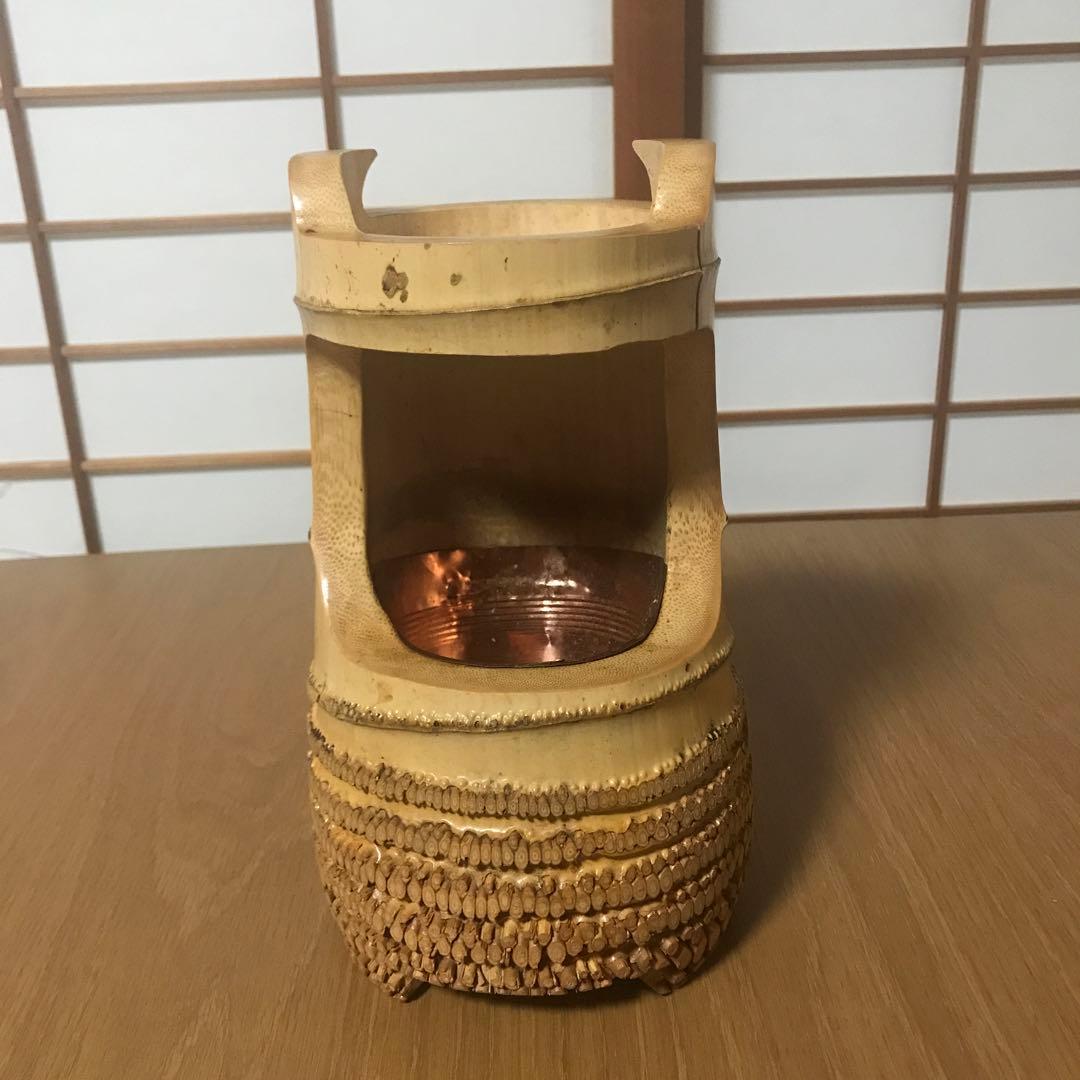 竹　花入れ　亀