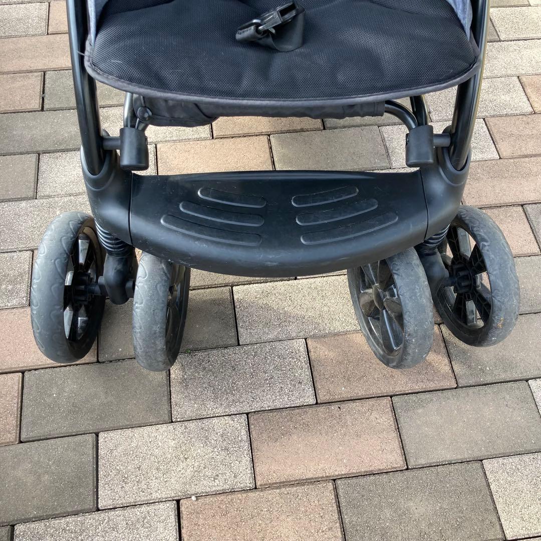 【送料込み】カトージ　二人乗りベビーカー　2way 二人でゴーDX デニム