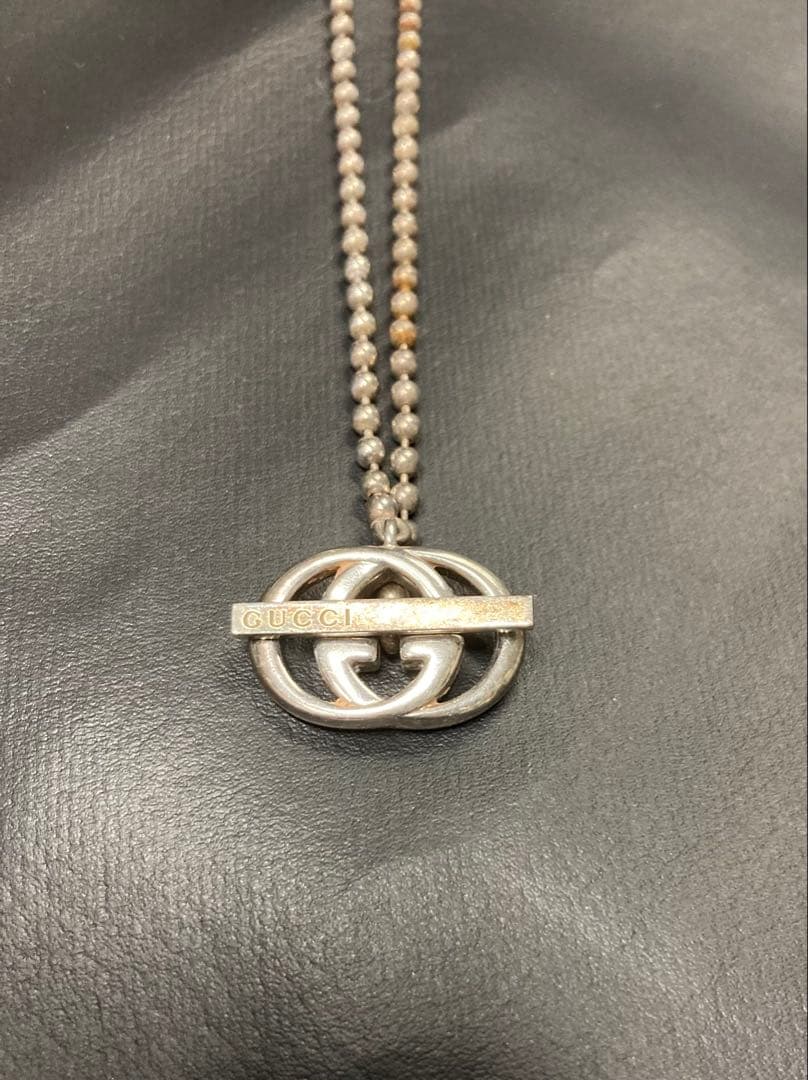 GUCCI グッチ ネックレス インターロッキングG トグル ボールチェーン