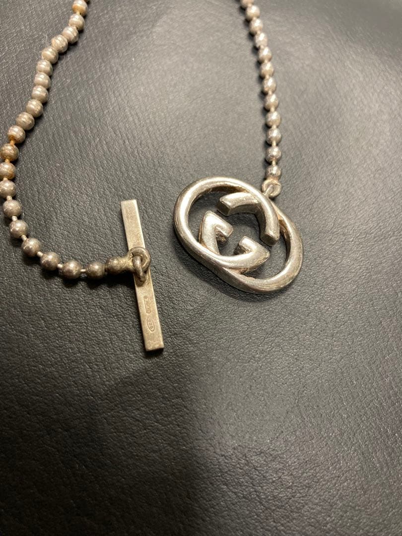 GUCCI グッチ ネックレス インターロッキングG トグル ボールチェーン