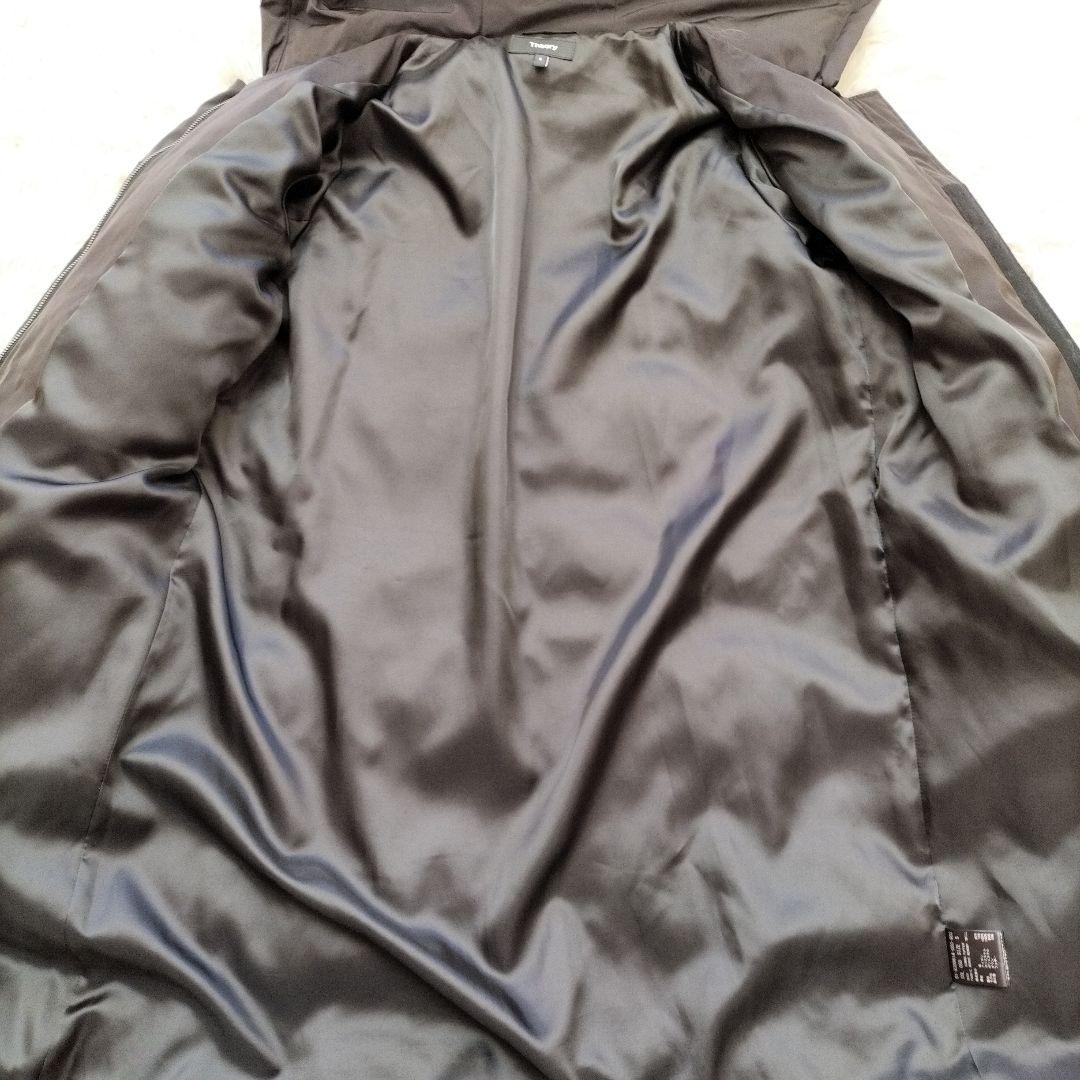 美品✨セオリー 現行タグ 切り替えダウンコート 異素材 フード付き ブラック S