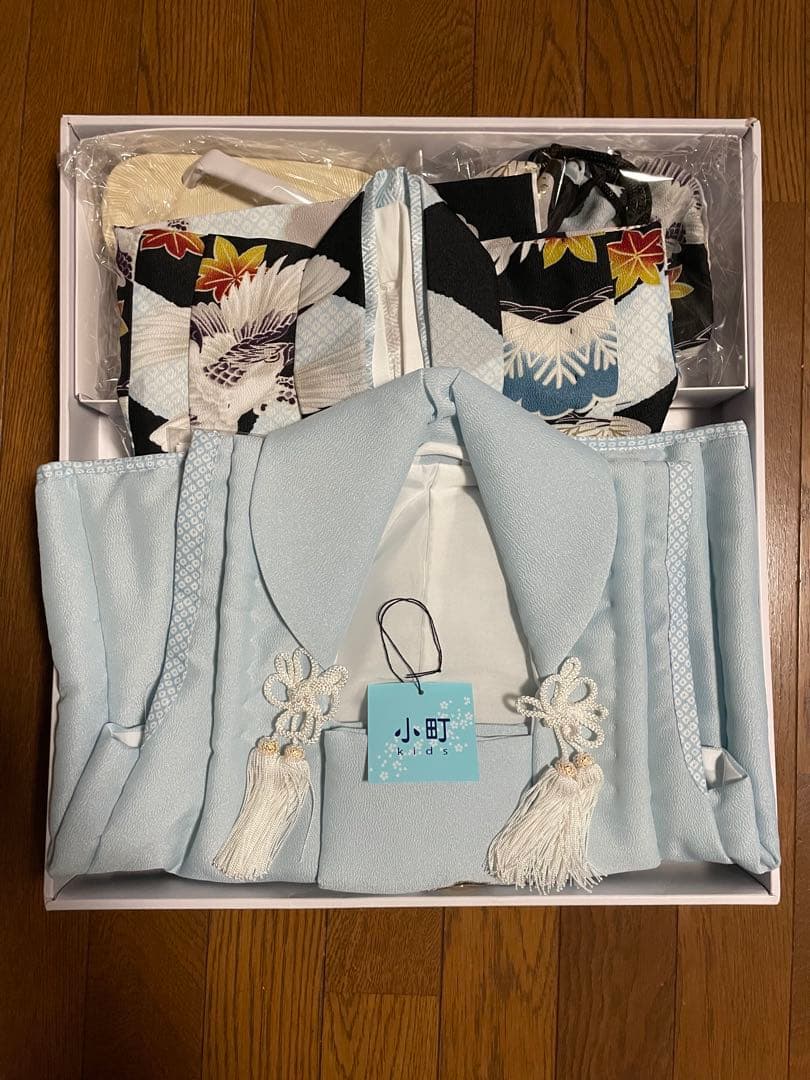 七五三 男の子 3歳 被布セット 小町kids 【鷹と松に七宝】 10点セット