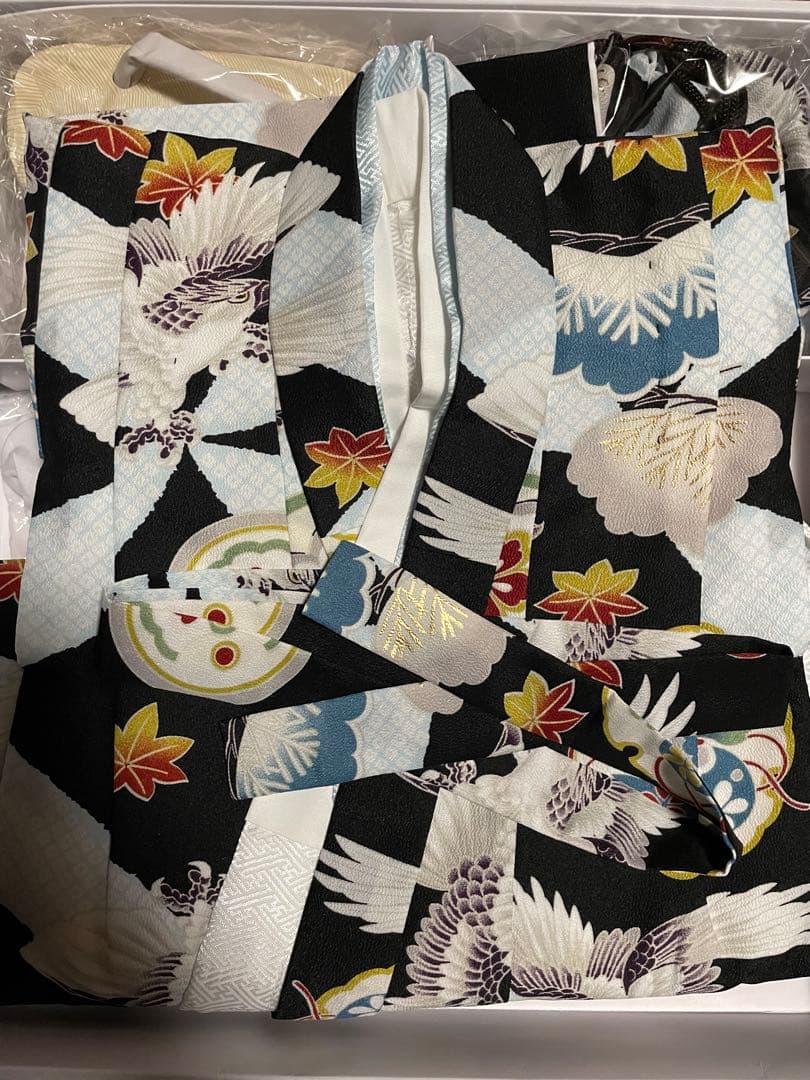 七五三 男の子 3歳 被布セット 小町kids 【鷹と松に七宝】 10点セット