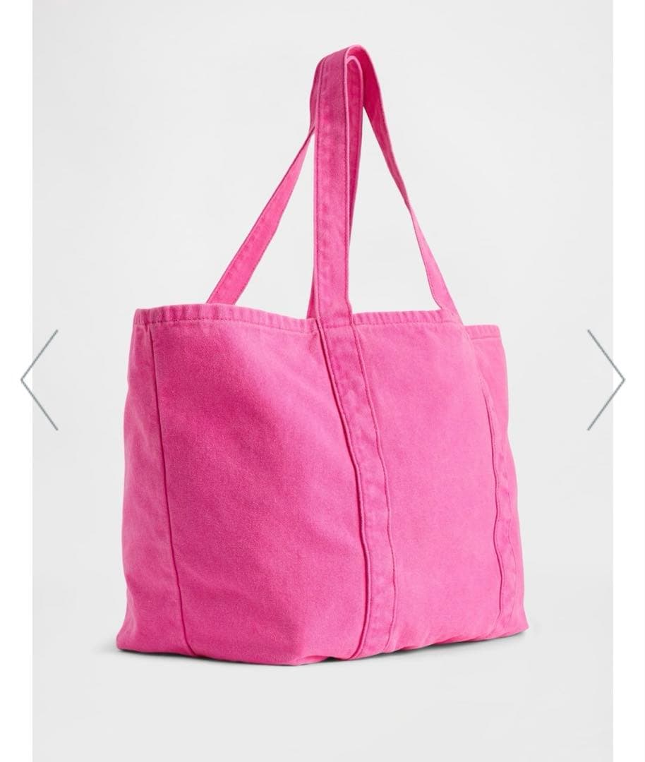 新品 GAP トートバッグ ネオンピンクグロウ ロゴトート