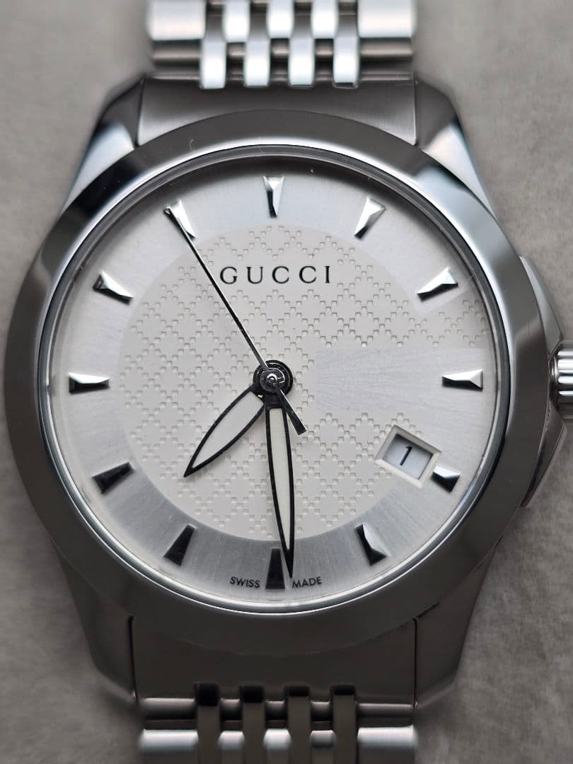 研磨済 電池交換済 126.5 GUCCI グッチ 9連ブレス シルバー 箱有
