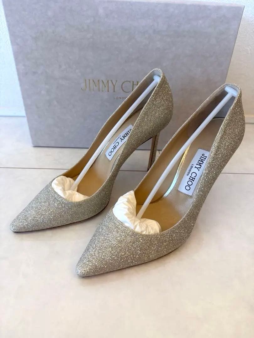 美品　ジミーチュウ　JIMMY CHOO ハイヒール　ブライダルシューズ