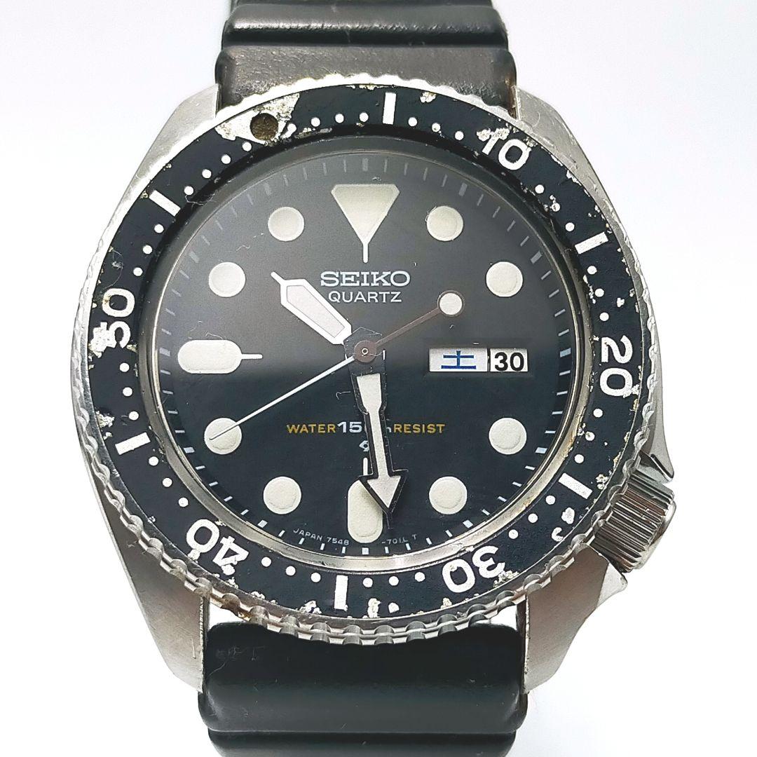 【電池交換済】希少 80年代 セイコー クオーツダイバー 150m