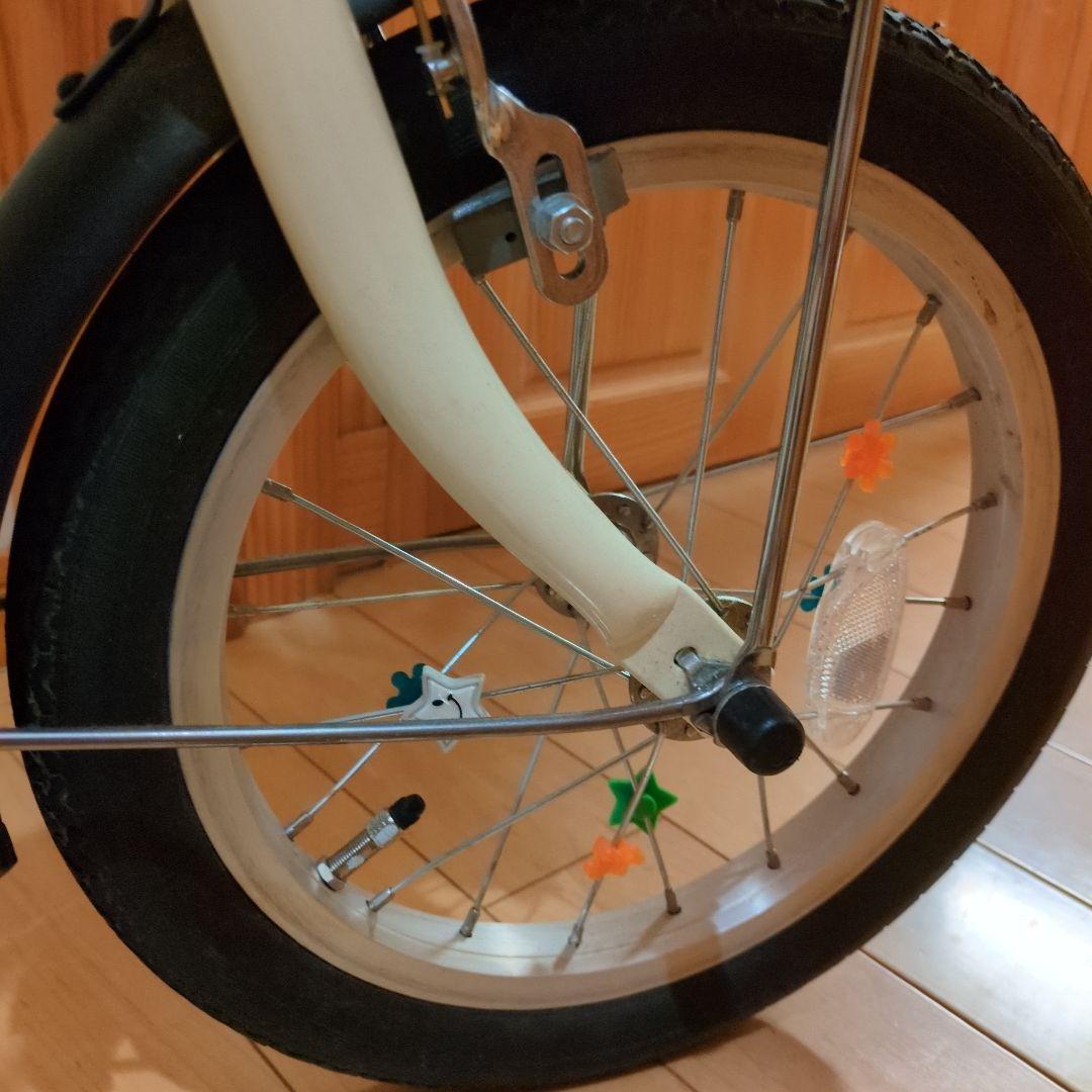 無印良品 16型　子供自転車 押し棒　補助輪　ヘルメット付