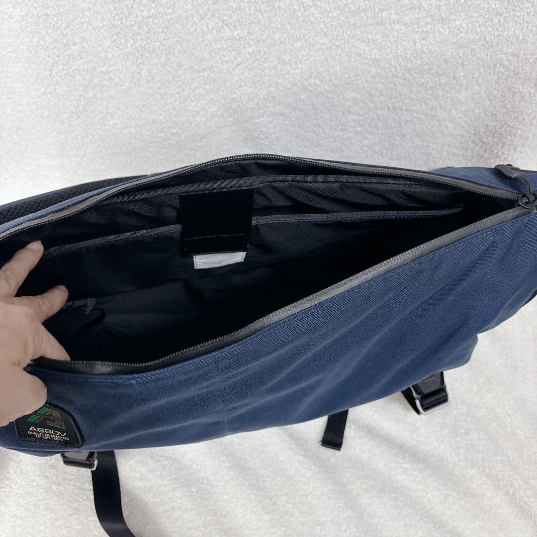 【極美品】AS2OV 330×1100D メッセンジャーバッグ　ネイビー　大容量