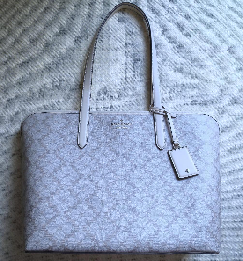 美品ケイトスペード　スペード フラワーコーテッド キャンバストート　ラージ肩掛け