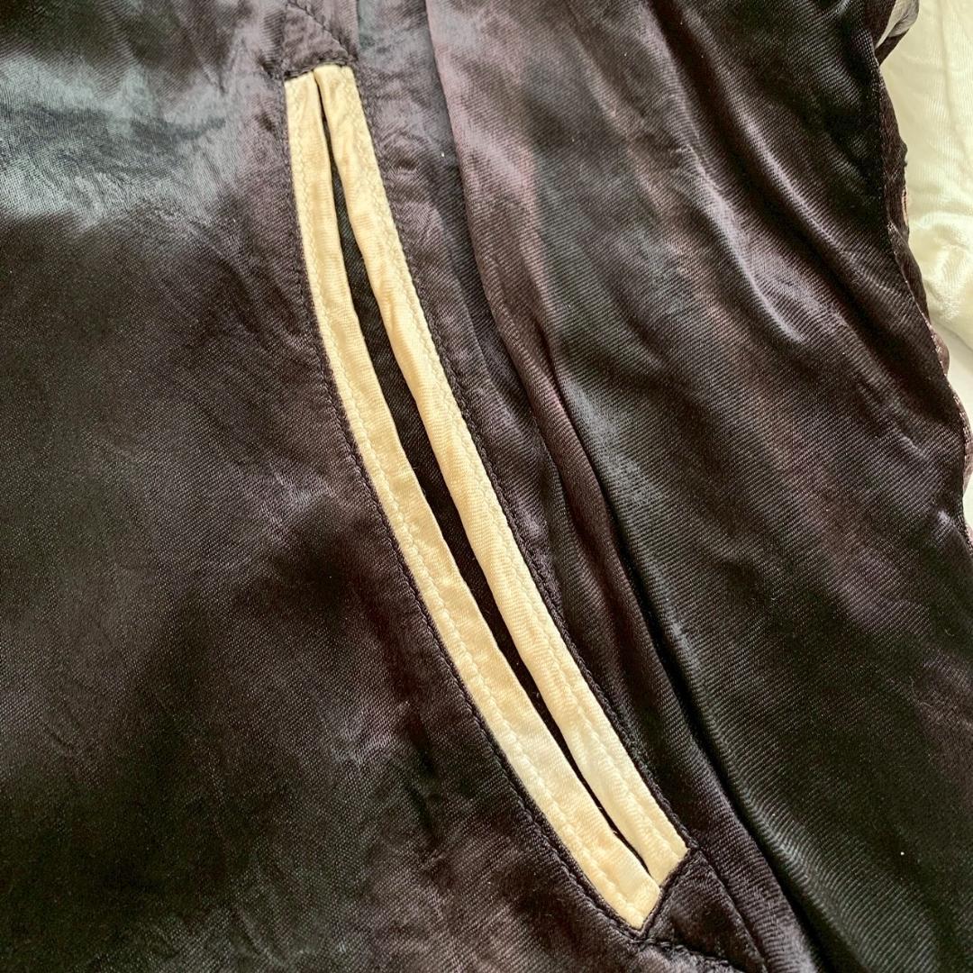 【ねこ】艦これ 島風 流儀圧搾 刺繍 リバーシブル スカジャン XL 黒