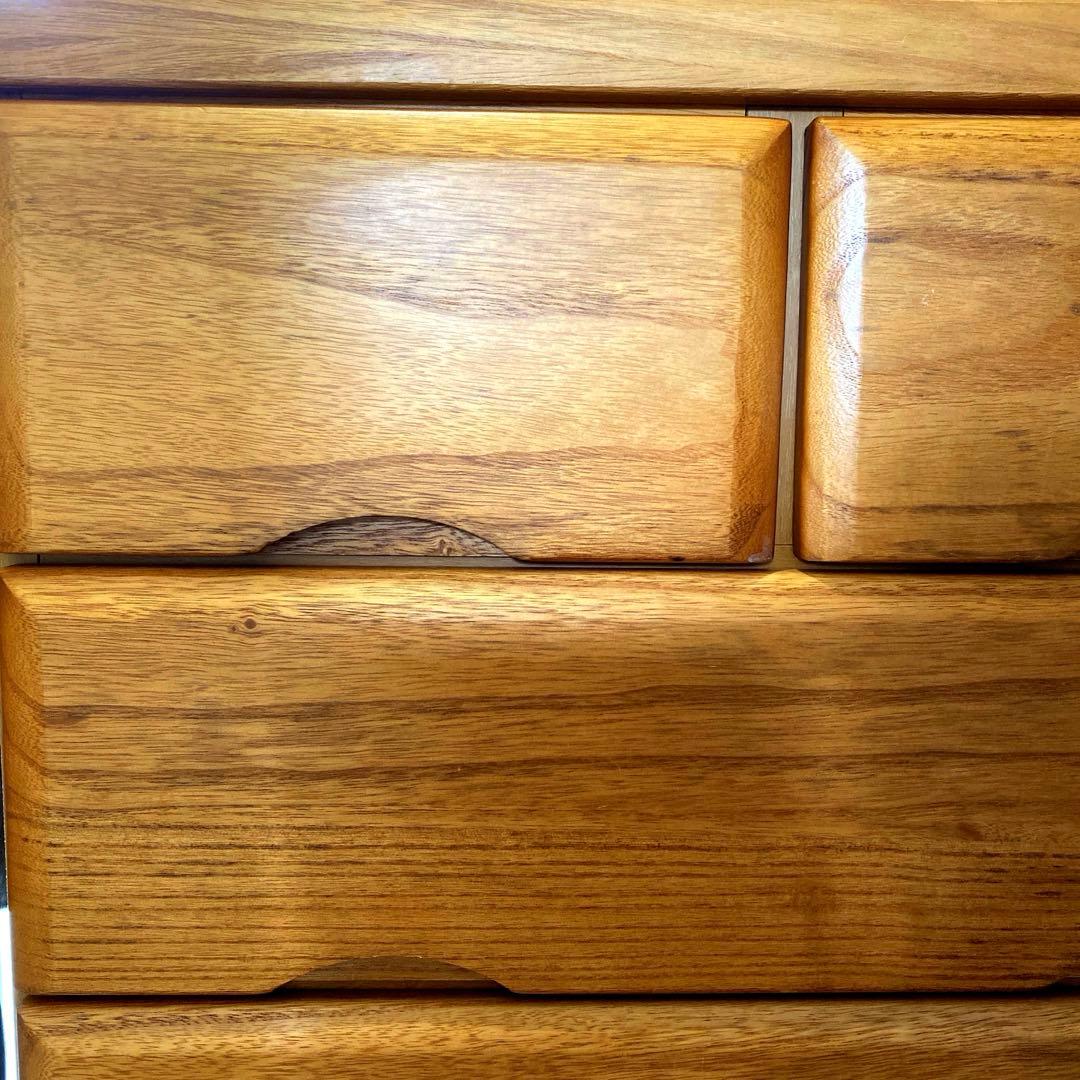 ナチュラルウッド 5段チェスト桐タンス