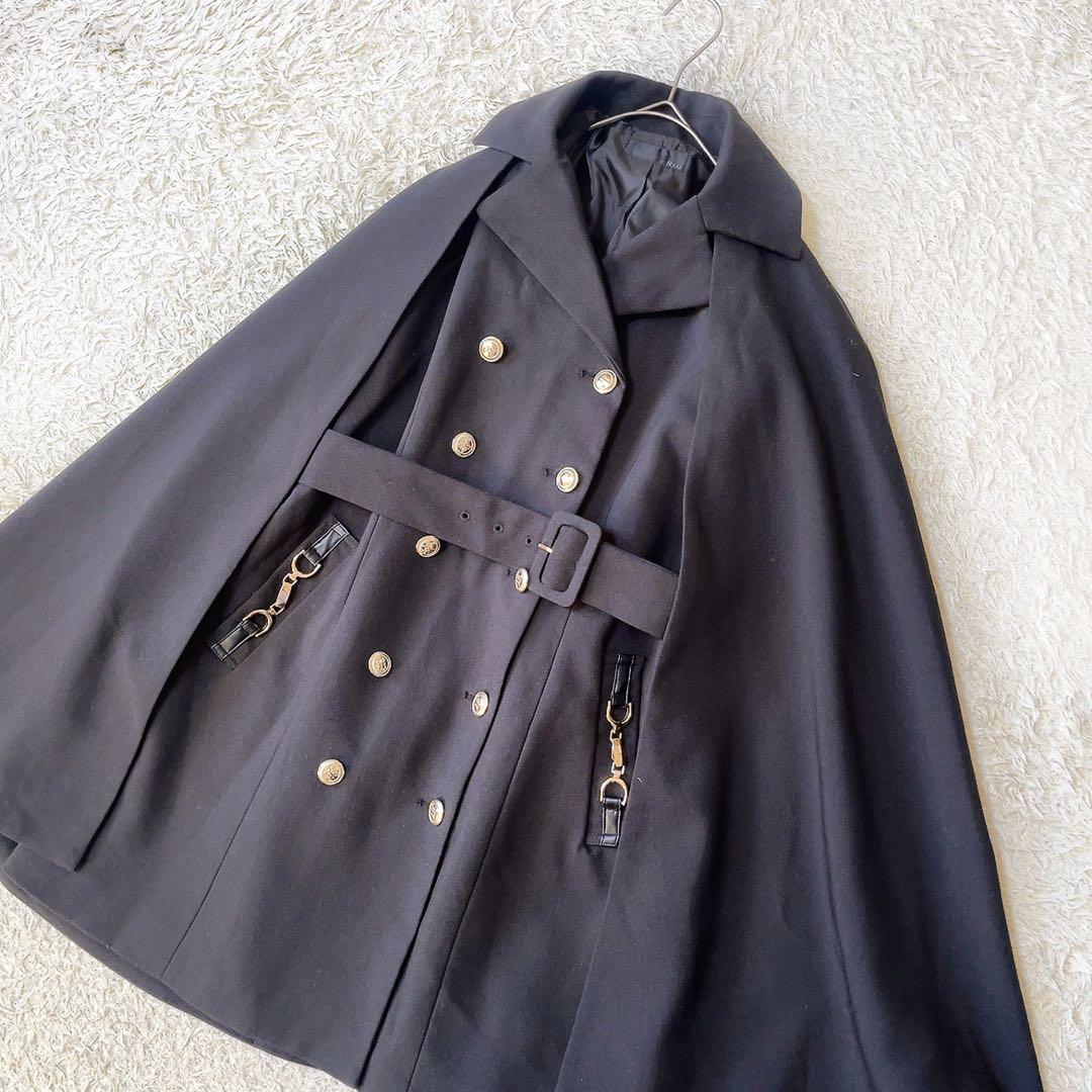 Riu リウ　2way ケープトレンチコート　Rちゃん　24SS ワンピース　黒