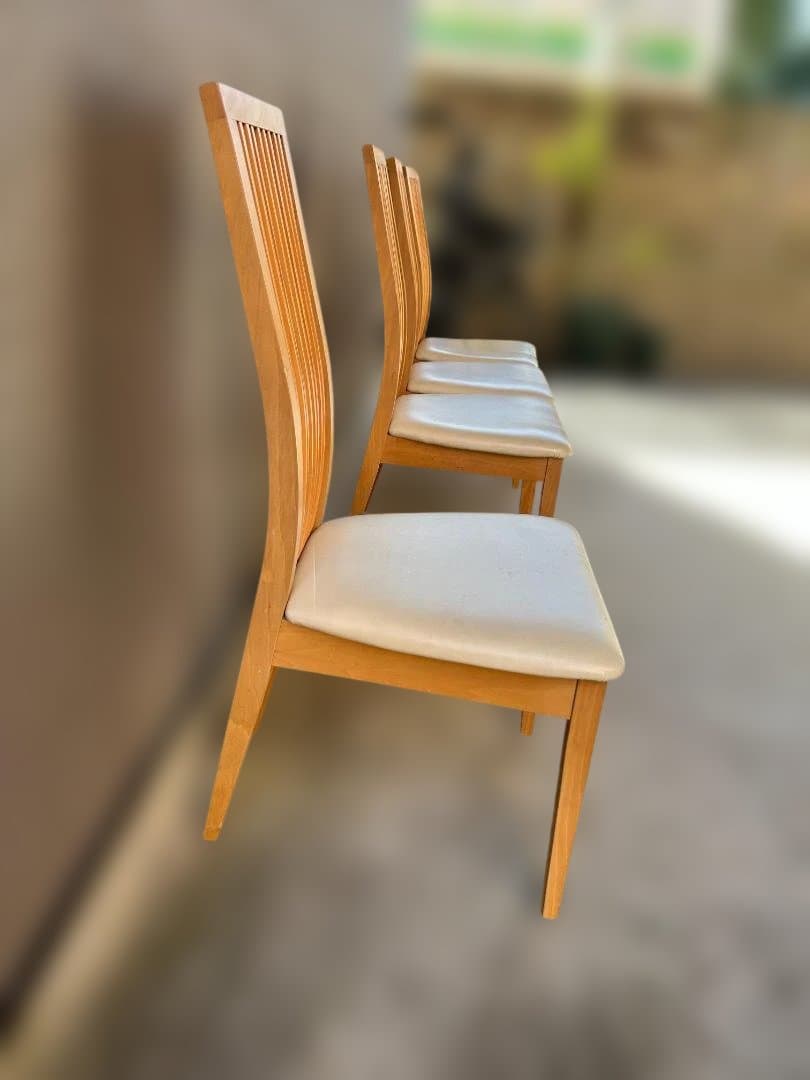 ひよはな 木製伸縮式ダイニングテーブル、チェア４脚セット