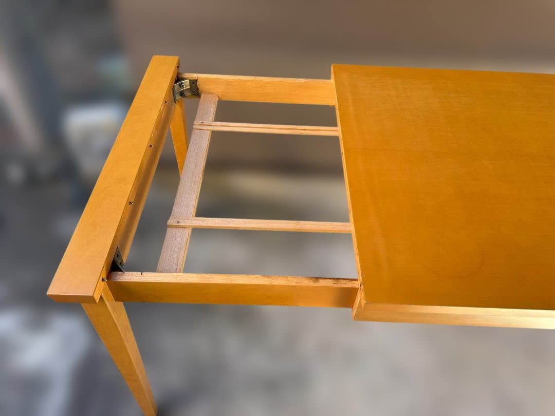 ひよはな 木製伸縮式ダイニングテーブル、チェア４脚セット