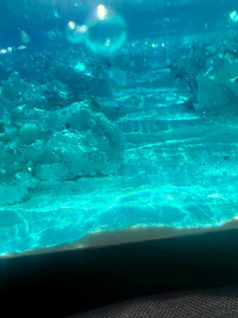 【波紋アート】Real Ocean／立体オブジェ／30cmプリズム×6cm