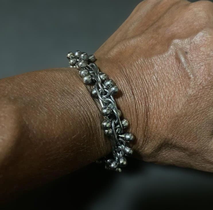 Vintage メキシコ シルバー DNA リンク ブレスレット