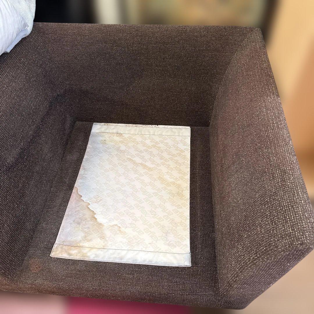 arflexブラウン 1人掛けソファ マットレス付き