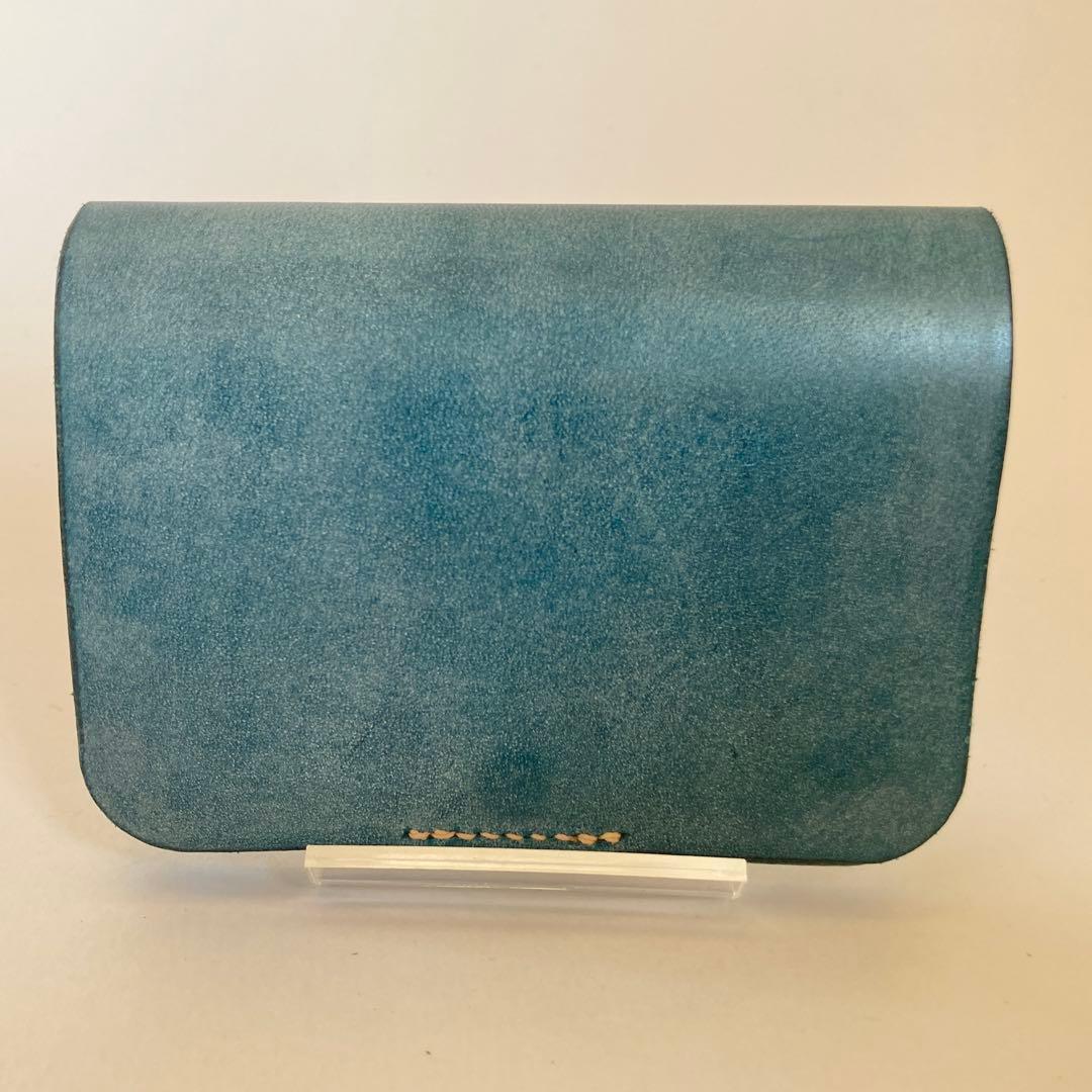 ロロマレザー本革 ミニ財布 コンパクトウォレット 手縫い エイジング