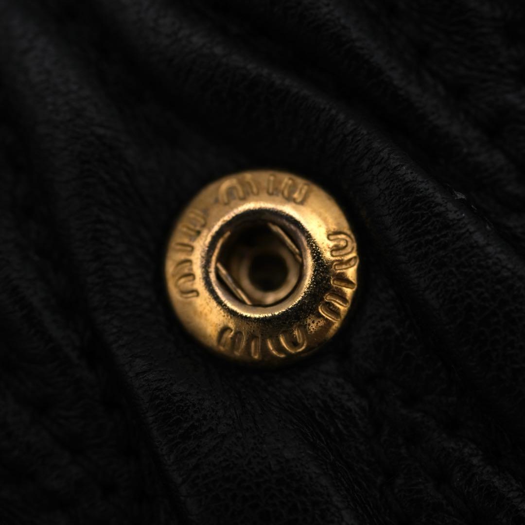 MIU MIU ミュウミュウ マテラッセ レザー 三つ折り財布 ブラック