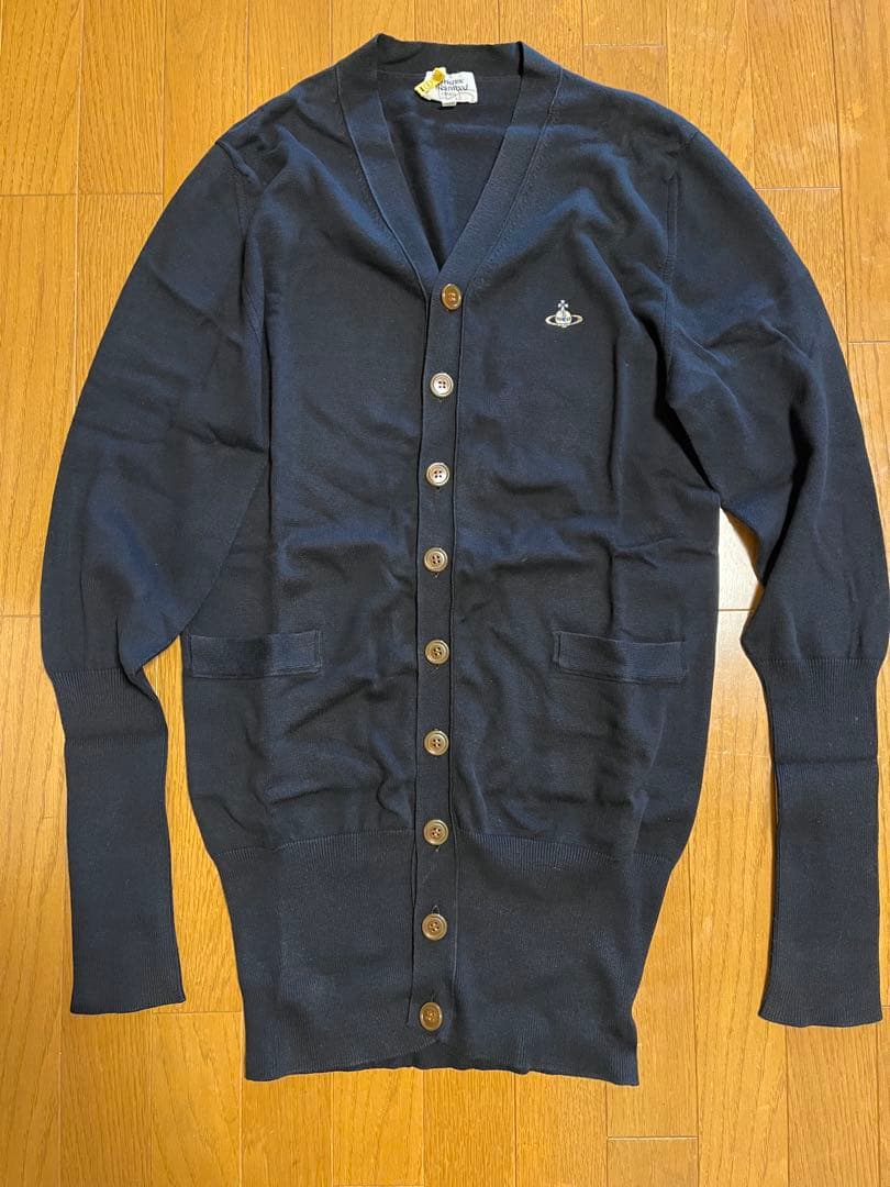 美品ヴィヴィアンウエストウッド　MAN メンズ　カーディガン　ブラック　コットン